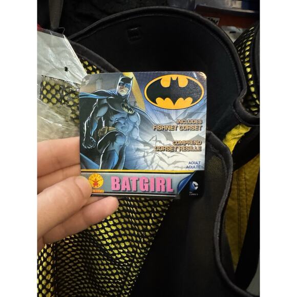 Rubies DC Comics Batgirl Fishnet Corset Large New Batman Halloween Cosplay - Picture 4 of 8